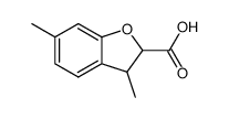 3,6-dimethyl-2,3-dihydro-benzofuran-2-carboxylic acid结构式