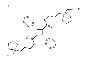 bis[3-(1-ethylpyrrolidin-1-ium-1-yl)propyl] 2,4-diphenylcyclobutane-1,3-dicarboxylate,diiodide结构式