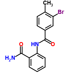 3-Bromo-N-(2-carbamoylphenyl)-4-methylbenzamide Structure