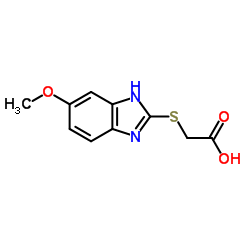 [(6-methoxy-1H-benzimidazol-2-yl)thio]acetic acid结构式