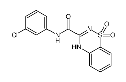 N-(3-chlorophenyl)-1,1-dioxo-4H-1λ6,2,4-benzothiadiazine-3-carboxamide结构式