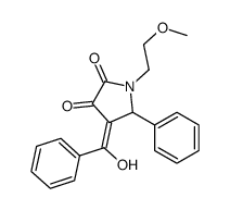 (4E)-4-[hydroxy(phenyl)methylidene]-1-(2-methoxyethyl)-5-phenylpyrrolidine-2,3-dione Structure