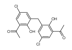 2,2'-dihydroxy-3,3'-diacetyl-5,5'-dichlorodiphenylmethane Structure