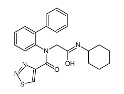 1,2,3-Thiadiazole-4-carboxamide,N-[1,1-biphenyl]-2-yl-N-[2-(cyclohexylamino)-2-oxoethyl]-(9CI) Structure