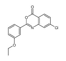 7-chloro-2-(3-ethoxyphenyl)-3,1-benzoxazin-4-one结构式