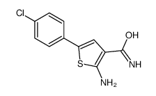 2-氨基-5-(4-氯苯基)噻吩-3-羧酰胺结构式