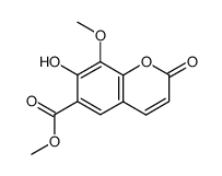 7-Hydroxy-8-methoxy-2-oxo-2H-1-benzopyran-6-carboxylic acid methyl ester structure