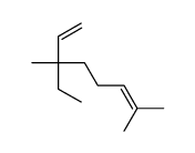 3-ethyl-3,7-dimethylocta-1,6-diene结构式