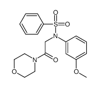 N-(3-methoxyphenyl)-N-(2-morpholin-4-yl-2-oxoethyl)benzenesulfonamide Structure