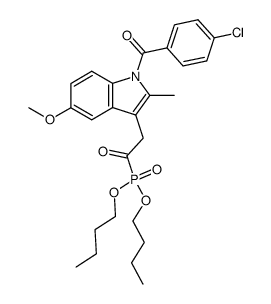 {2-[1-(4-Chloro-benzoyl)-5-methoxy-2-methyl-1H-indol-3-yl]-acetyl}-phosphonic acid dibutyl ester Structure