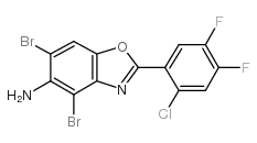 4,6-dibromo-2-(2-chloro-4,5-difluorophenyl)-1,3-benzoxazol-5-amine structure