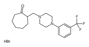 2-[[4-[3-(trifluoromethyl)phenyl]piperazin-1-yl]methyl]cycloheptan-1-one,hydrobromide结构式