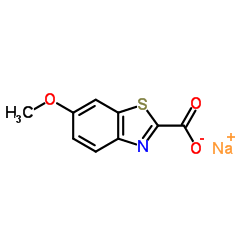 6-METHOXYBENZOTHIAZOLE-2-CARBOXYLIC ACID ANIONSODIUM SALT Structure