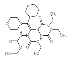 1,2-Hydrazinedicarboxylicacid, 1,1'-(cyclohexyl-4-morpholinylethenylidene)bis-, tetraethyl ester (9CI) structure