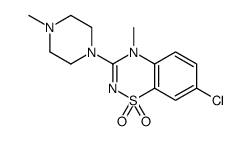 7-Chloro-4-methyl-3-(4-methyl-1-piperazinyl)-4H-1,2,4-benzothiadiazine 1,1-dioxide结构式