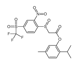 (5-methyl-2-propan-2-ylphenyl) 2-[2-nitro-4-(trifluoromethylsulfonyl)phenyl]sulfinylacetate结构式