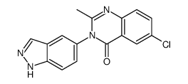 6-chloro-3-(1H-indazol-5-yl)-2-methylquinazolin-4-one Structure