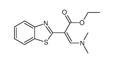 2-benzothiazol-2-yl-3-dimethylamino-acrylic acid ethyl ester Structure