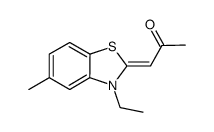 2-Propanone,1-(3-ethyl-5-methyl-2(3H)-benzothiazolylidene)-,(1Z)-(9CI) Structure