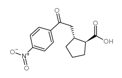 trans-2-[2-oxo-2-(4-nitrophenyl)ethyl]cyclopentane-1-carboxylic acid结构式