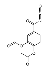 (2-acetyloxy-4-carbonisocyanatidoylphenyl) acetate Structure