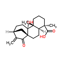 15-Oxo-9-hydroxykaur-16-en-18-oic acid Structure