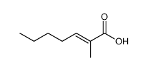 (E)-2-methyl-2-heptenoic acid结构式