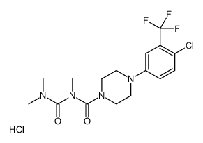 4-[4-chloro-3-(trifluoromethyl)phenyl]-N-(dimethylcarbamoyl)-N-methylpiperazine-1-carboxamide,hydrochloride Structure