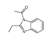 (9ci)-1-乙酰基-2-乙基-1H-苯并咪唑结构式