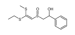 2-((E)-2-Ethylsulfanyl-2-methylsulfanyl-ethenesulfinyl)-1-phenyl-ethanol Structure