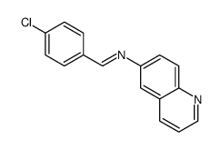 1-(4-chlorophenyl)-N-quinolin-6-ylmethanimine Structure