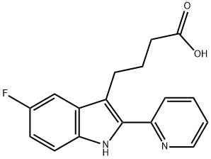 4-[5-Fluoro-2-(pyridin-2-yl)-1H-indol-3-yl]butanoic acid Structure