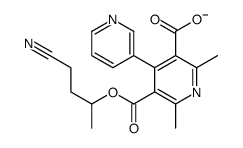 5-(4-cyanobutan-2-yloxycarbonyl)-2,6-dimethyl-4-pyridin-3-ylpyridine-3-carboxylate Structure