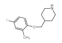 4-(4-Fluoro-2-methyl-phenoxymethyl)-piperidine结构式