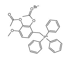 (2,3-Diacetoxy-4-methoxy-benzyl)-triphenyl-phosphonium; bromide Structure