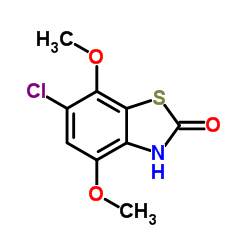 6-CHLORO-4,7-DIMETHOXY-2(3H)-BENZOTHIAZOLONE结构式