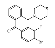 4-BROMO-3-FLUORO-2'-THIOMORPHOLINOMETHYL BENZOPHENONE Structure