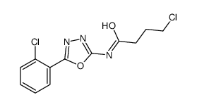 4-chloro-N-[5-(2-chlorophenyl)-1,3,4-oxadiazol-2-yl]butanamide Structure