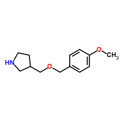 3-{[(4-Methoxybenzyl)oxy]methyl}pyrrolidine结构式