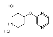 2-piperidin-4-yloxypyrazine,dihydrochloride structure