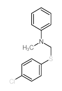 N-[(4-chlorophenyl)sulfanylmethyl]-N-methyl-aniline Structure