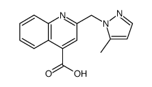 4-Quinolinecarboxylic acid, 2-[(5-methyl-1H-pyrazol-1-yl)methyl] Structure