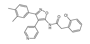 5-[2-(2-Chlorophenyl)acetylamino]-3-(3,4-dimethylphenyl)-4-(4-pyridyl)isoxazole结构式