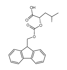 (S)-2-(9-fluorenylmethoxycarbonyloxy)-4-methylpentanoic acid结构式