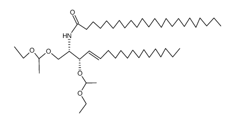 (2R,3S,4E)-1,3-di-O-(1-ethoxyethyl)-N-tetracosanyl-2-amino-4-octadecene-1,3-diol Structure