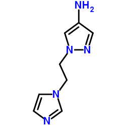 1-[2-(1H-Imidazol-1-yl)ethyl]-1H-pyrazol-4-amine结构式