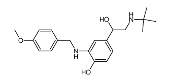 3-(4-methoxybenzylamino)-4-hydroxy-α-(tert.butylaminomethyl)benzylalcohol结构式