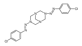 (4-chlorophenyl)-[3-[(4-chlorophenyl)diazenyl]-1,3,5,7-tetrazabicyclo[3.3.1]nonan-7-yl]diazene结构式