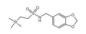 N-(benzo[d][1,3]dioxol-5-ylmethyl)-2-(trimethylsilyl)ethanesulfonamide结构式