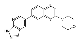 2-(4-morpholinyl)-7-(1H-pyrazolo[3,4-b]pyridin-5-yl)quinoxaline Structure